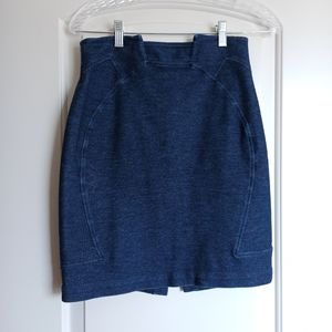 Navy blue high waisted mini skirt